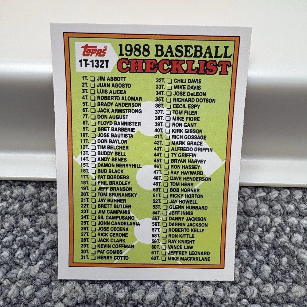 1988 Topps Baseball‎ Traded Series Complete Set Abbott Robinson
